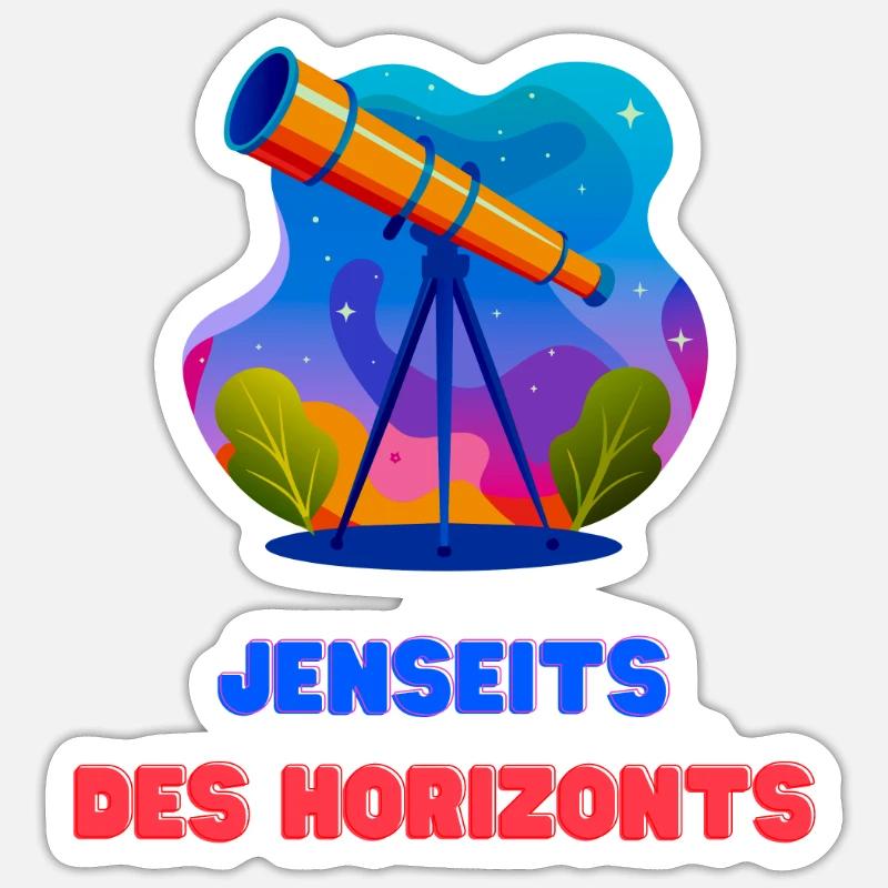 Jenseits des Horizonts - Sticker Größe S (10 x 10 cm) - Mattweiß