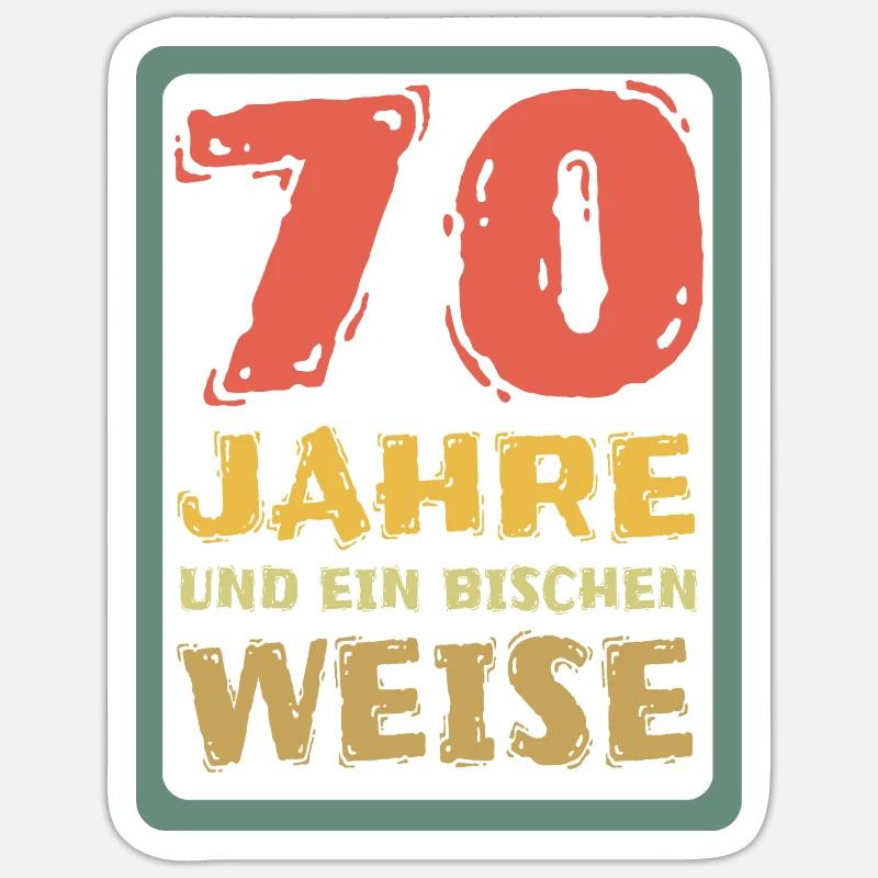 70 ans - Sticker taille S (10 x 10 cm) - blanc mat
