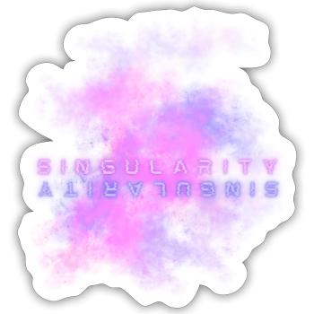 Singularity AI GenAI Singularity Black Hole - Sticker size S (10 x 10 cm) - white matte - Front