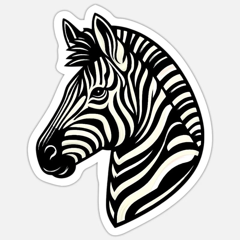 Zebra Sticker size S (10 x 10 cm)