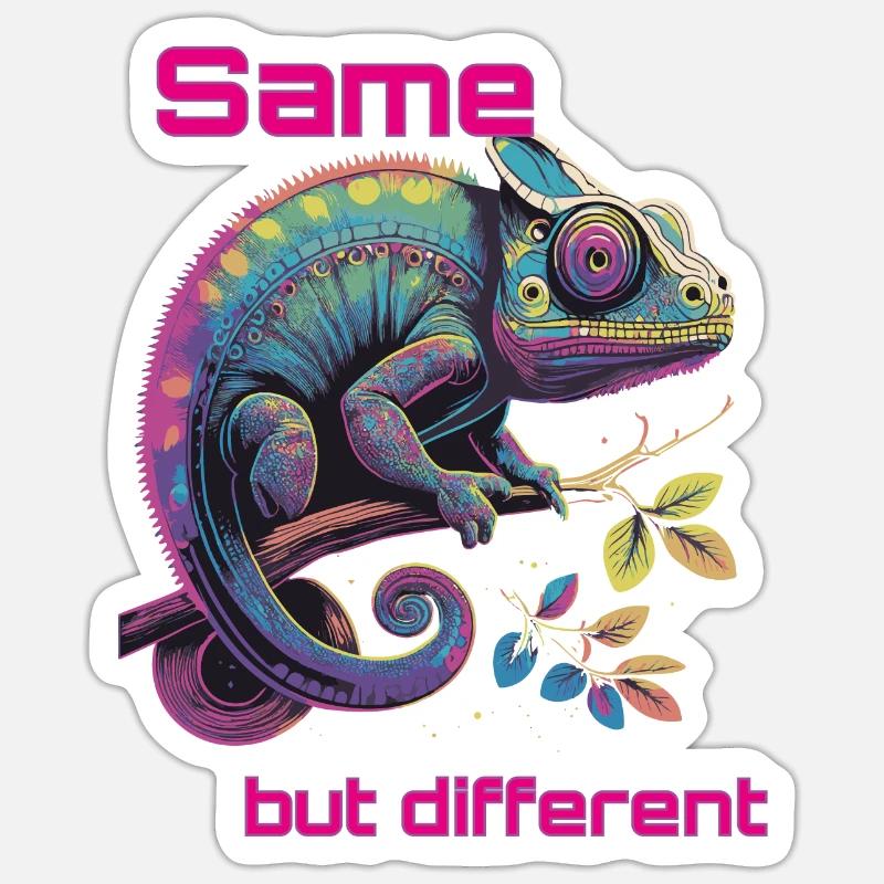 Same but different - Sticker Größe S (10 x 10 cm) - Mattweiß