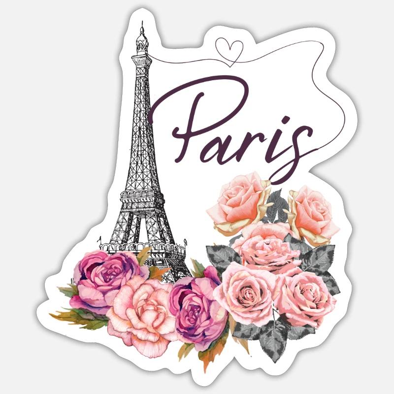Paris - Sticker taille S (10 x 10 cm) - blanc mat