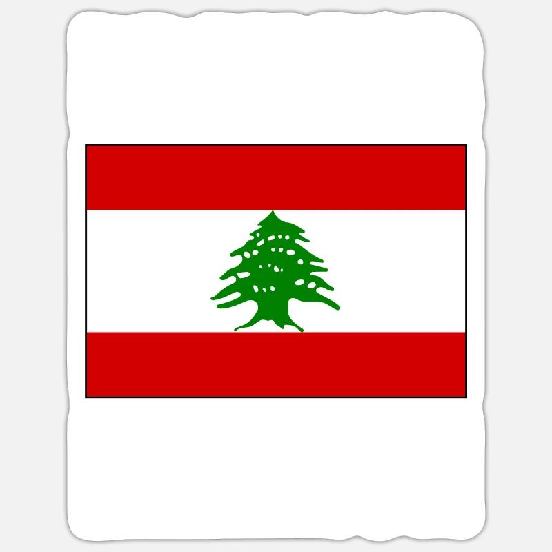 Pray for lebanon - Sticker taille S (10 x 10 cm) - blanc mat