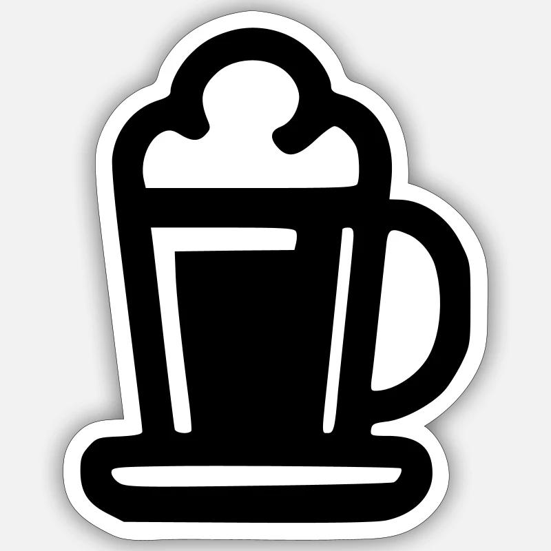 Choppe Bière Sticker taille S (10 x 10 cm)