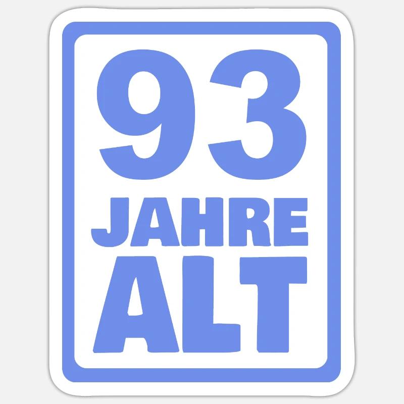 Age 93 Sticker size S (10 x 10 cm)