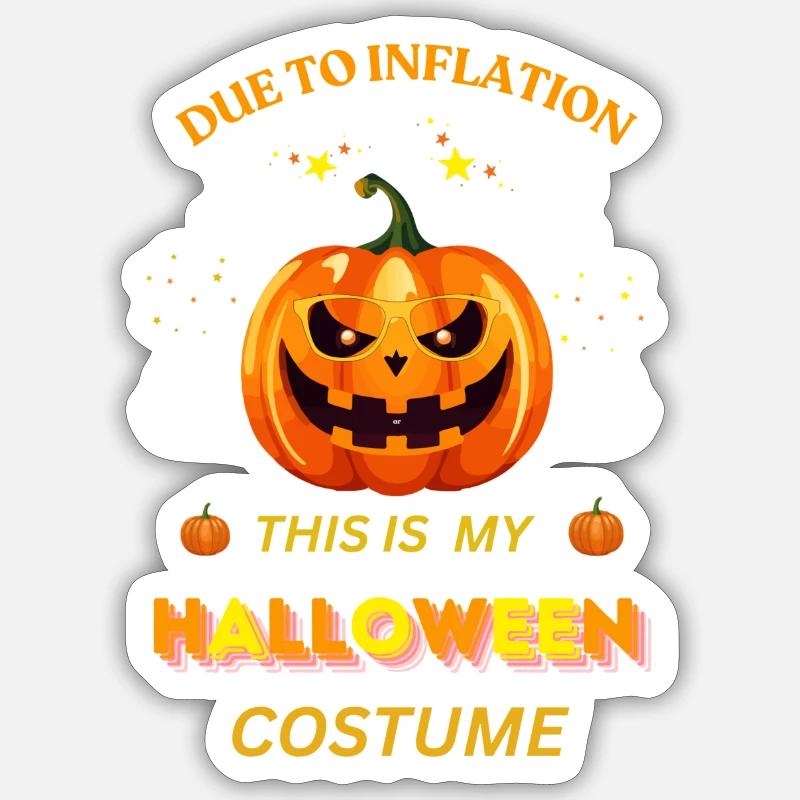 pumpkin halloween - Sticker taille S (10 x 10 cm) - blanc mat