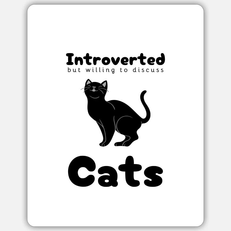 cat - Sticker size S (10 x 10 cm) - white matte