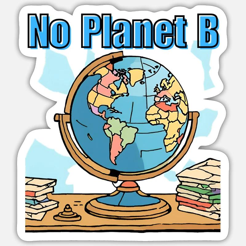 No Planet B - Sticker Größe S (10 x 10 cm) - Mattweiß