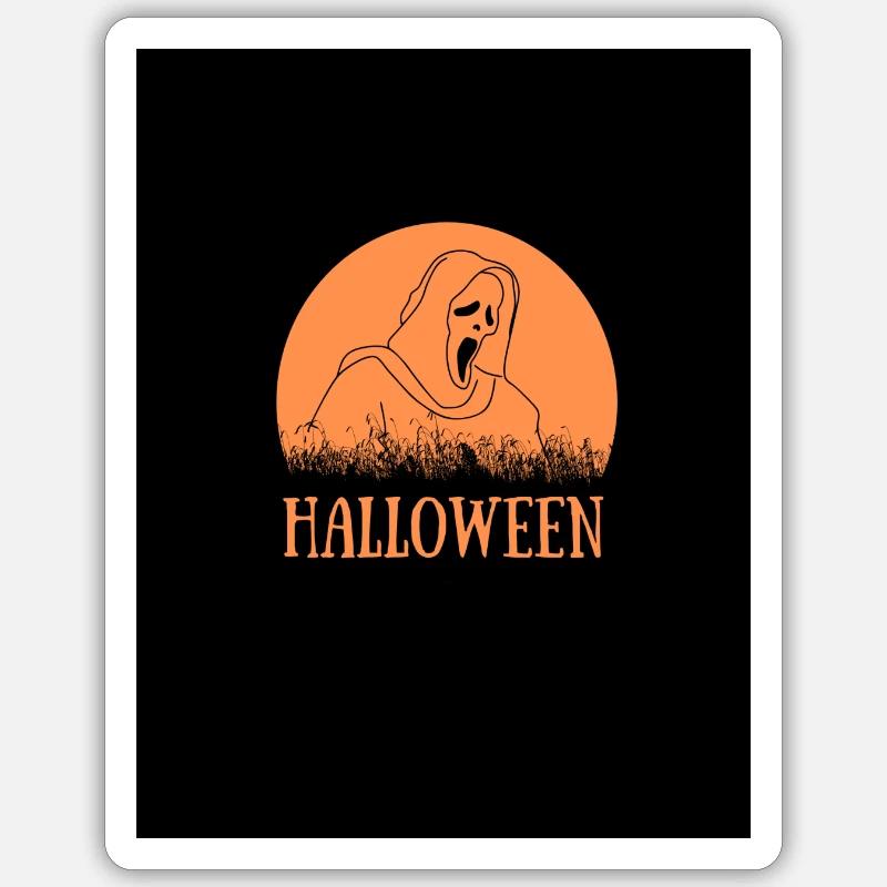 Halloween - Sticker taille S (10 x 10 cm) - blanc mat