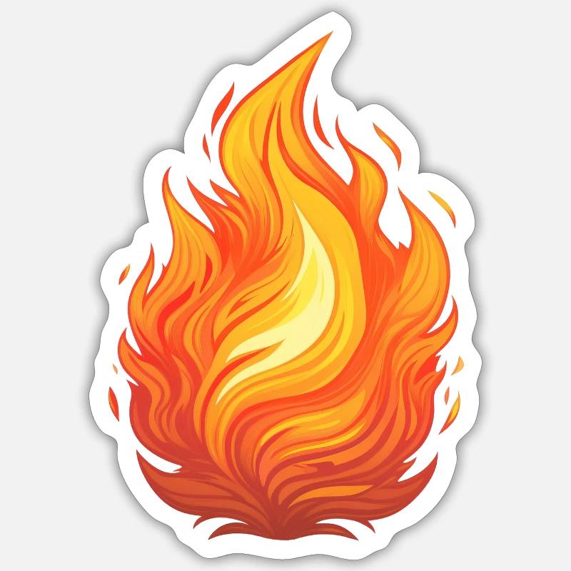Flame or fire Sticker size S (10 x 10 cm)