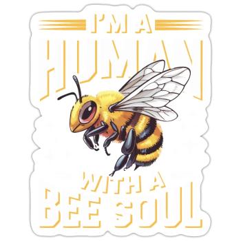 Honigbiene Imker Bienen Biene - Sticker Größe S (10 x 10 cm) - Mattweiß - Vorne
