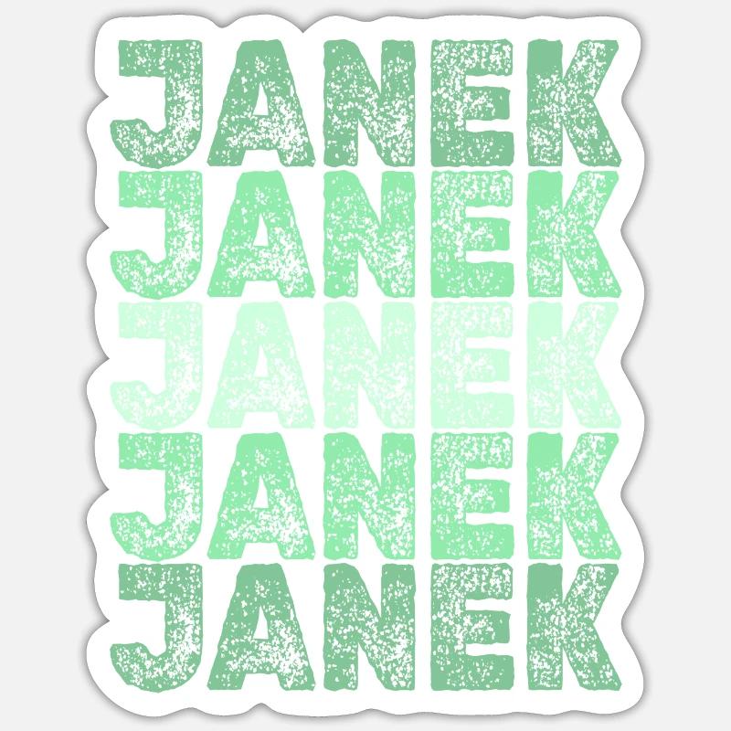 Cadeau pour Janek - Sticker taille S (10 x 10 cm) - blanc mat
