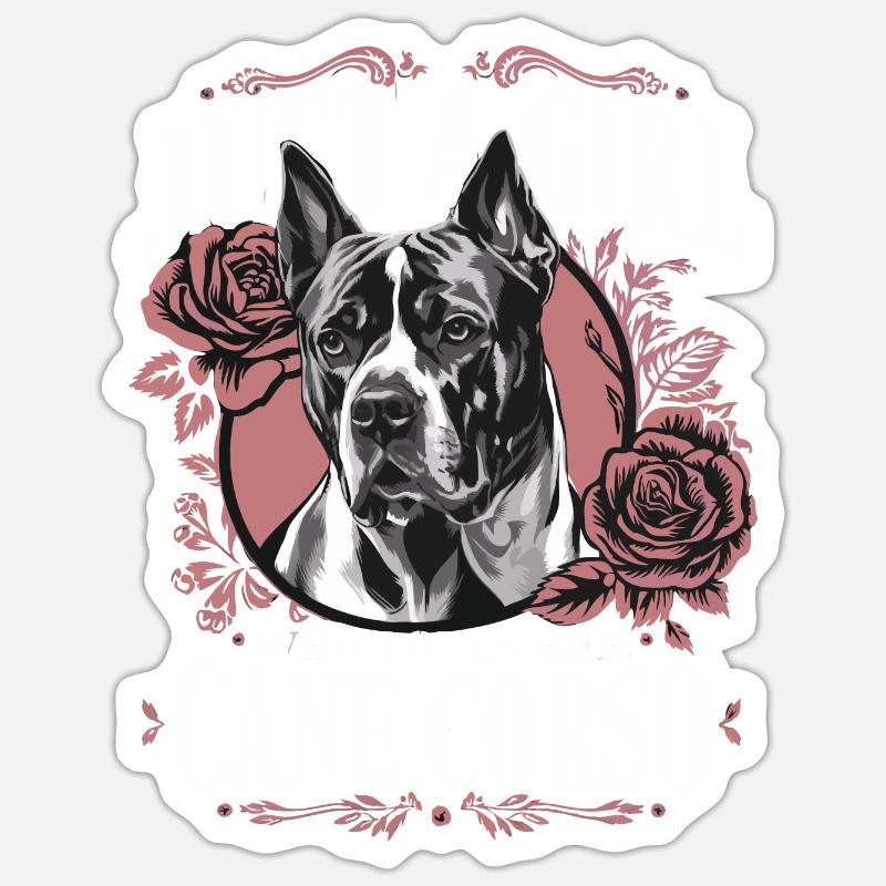 Cane Corso Hund - Sticker Größe S (10 x 10 cm) - Mattweiß