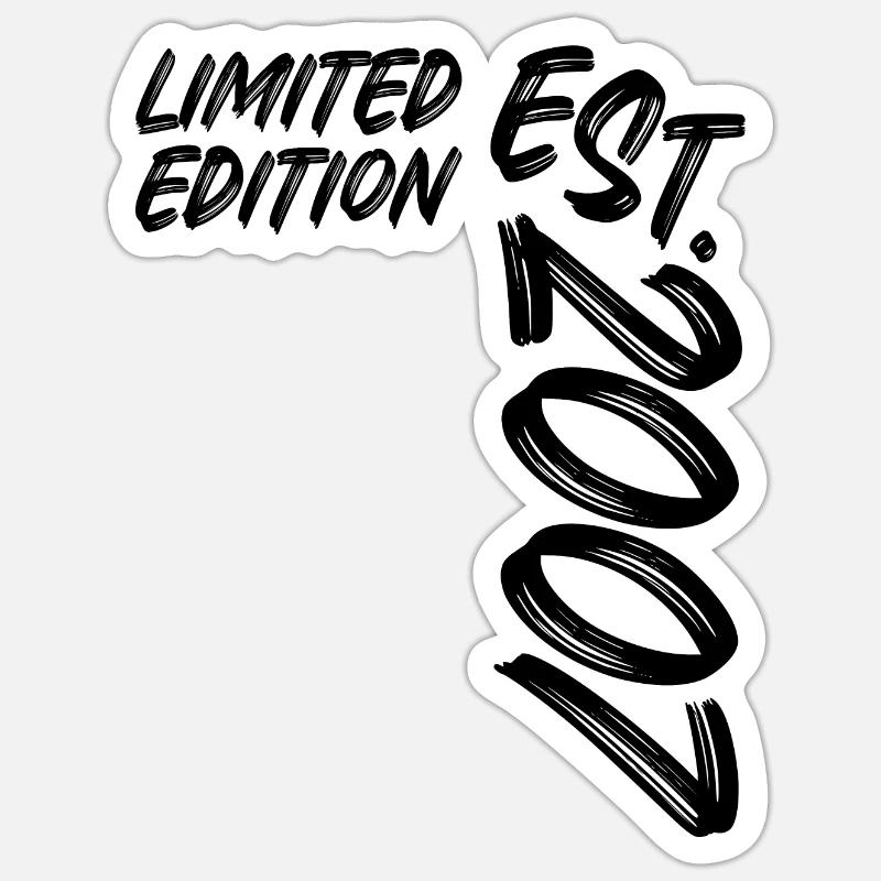 Édition limitée Est. 2007 - Sticker taille S (10 x 10 cm) - blanc mat