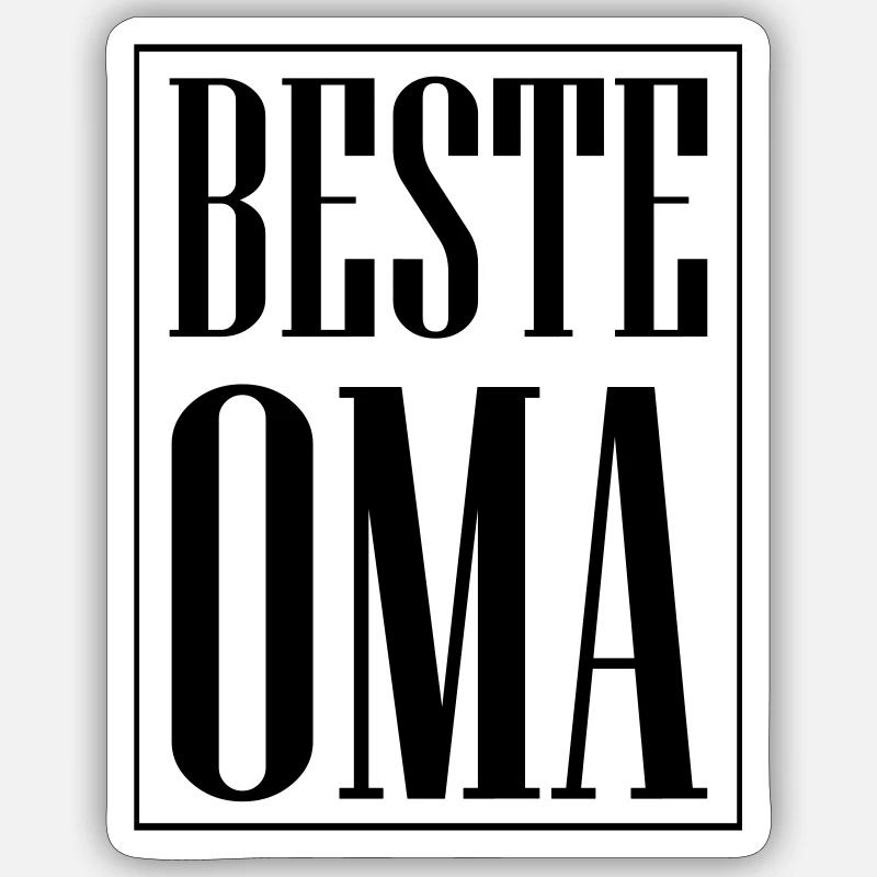 Beste Oma - Sticker Größe S (10 x 10 cm) - Mattweiß