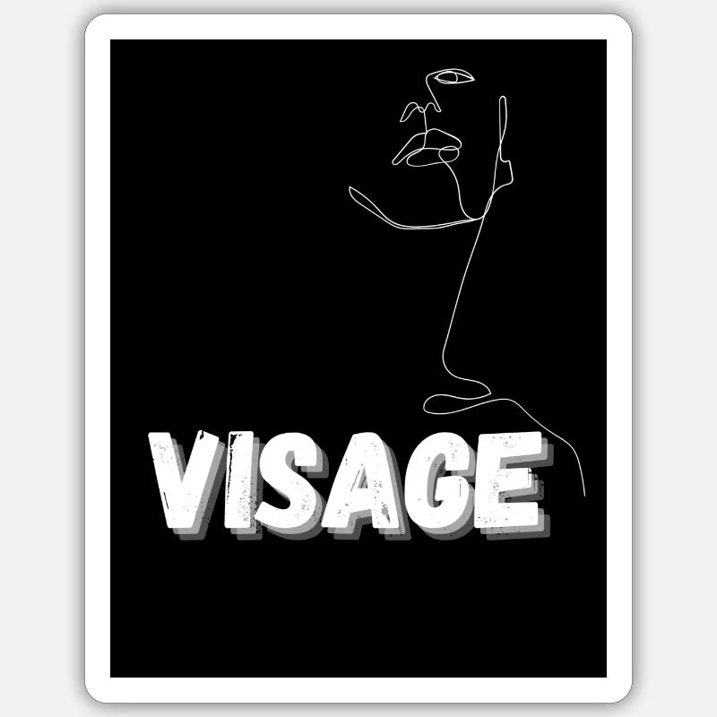 Visage - Sticker Größe S (10 x 10 cm) - Mattweiß