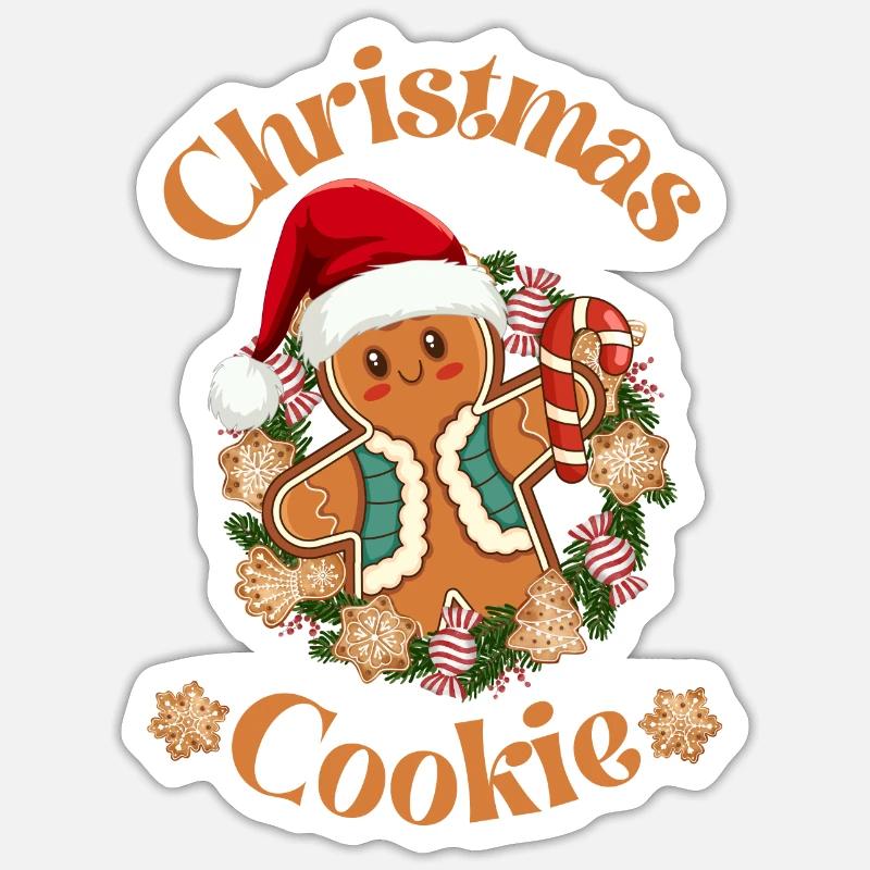 Biscuit de Noë - Sticker taille S (10 x 10 cm) - blanc mat