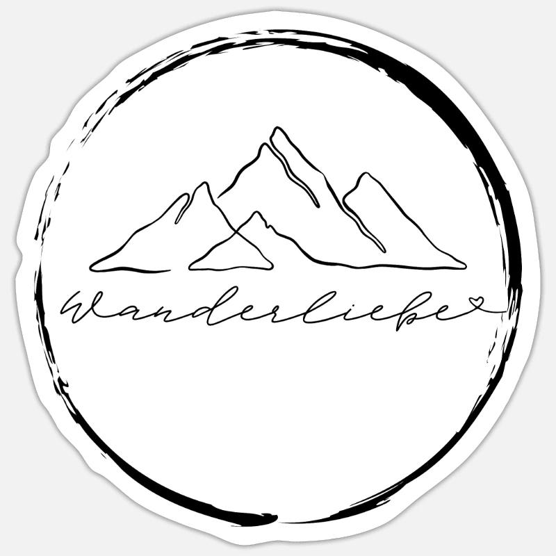 Wanderliebe Sticker Größe S (10 x 10 cm)