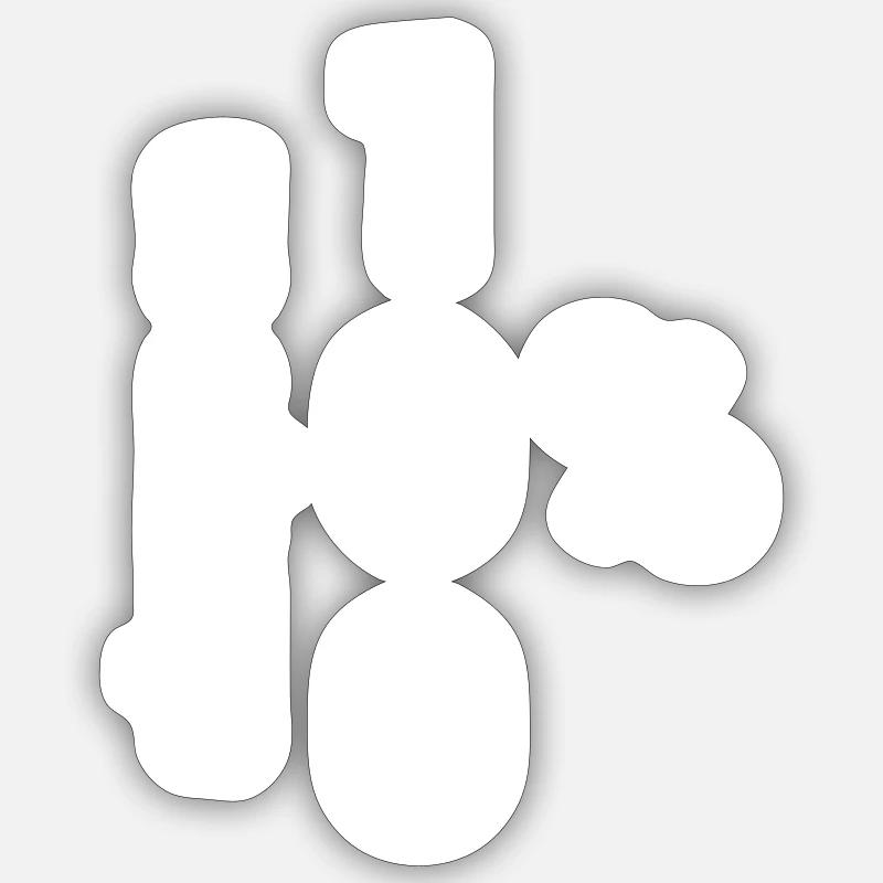 Zéro ou héros - Sticker taille S (10 x 10 cm) - blanc mat