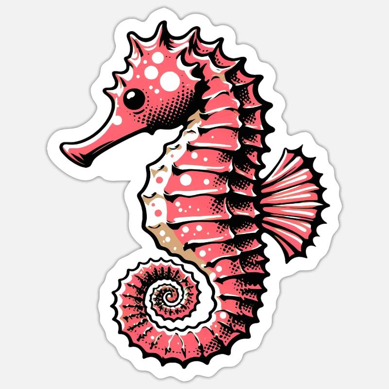 Seepferdchen Sticker Größe S (10 x 10 cm)