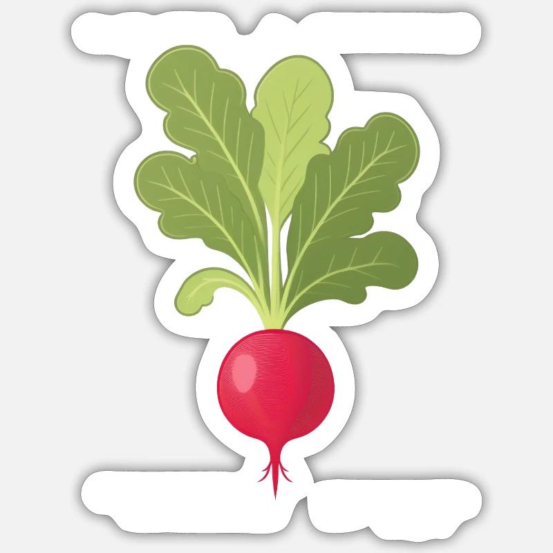 Radieschen Sticker Größe S (10 x 10 cm)