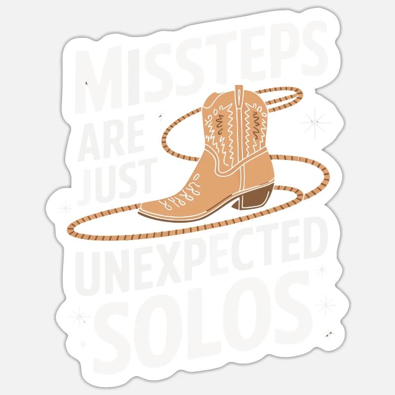 Danse en ligne Danseurs - Sticker taille S (10 x 10 cm) - blanc mat