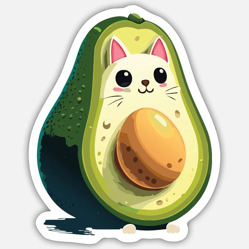 avogato - Sticker taille S (10 x 10 cm) - blanc mat