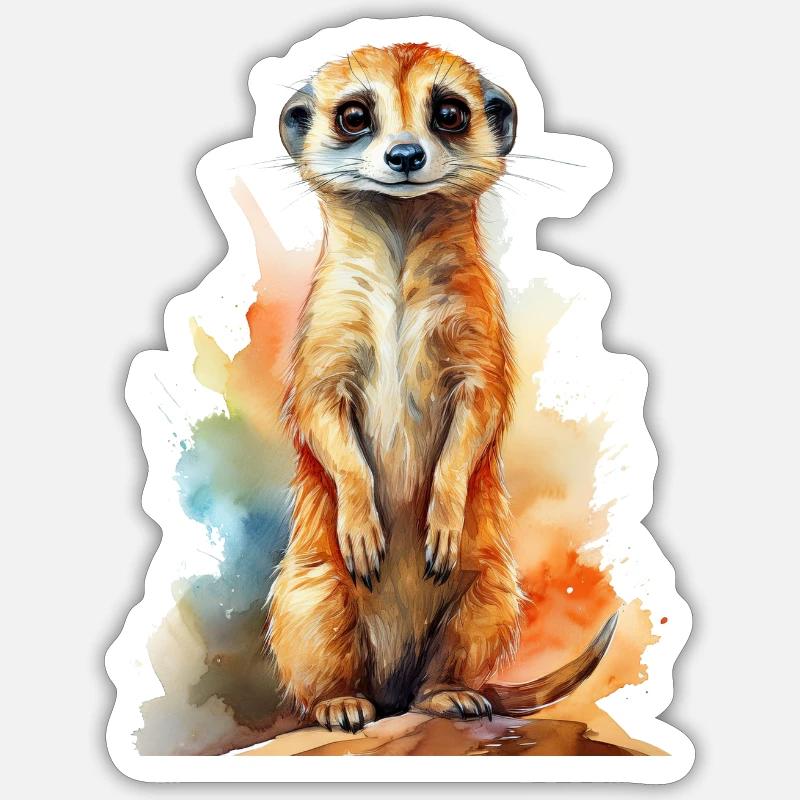 Erdmännchen Sticker Größe S (10 x 10 cm)