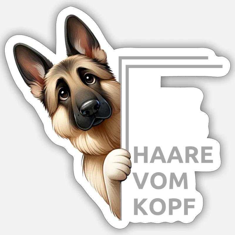 Schäferhund Spruch Sticker Größe S (10 x 10 cm)