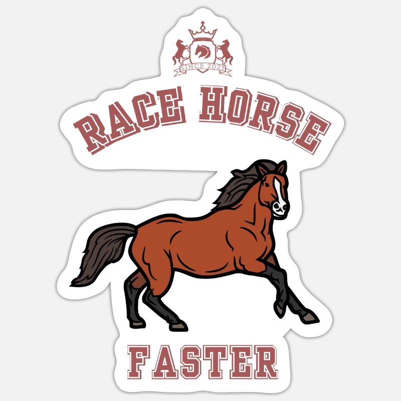 Fumier de cheval de course Sticker taille S (10 x 10 cm)