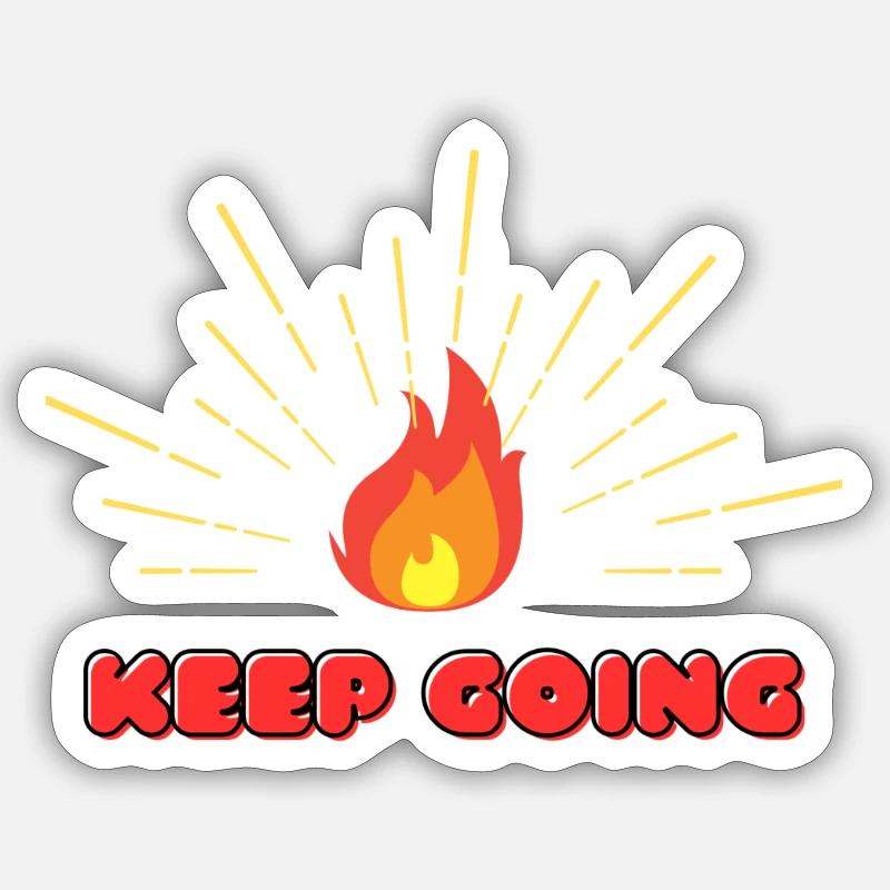 KEEP GOING never give up Sticker size S (10 x 10 cm)