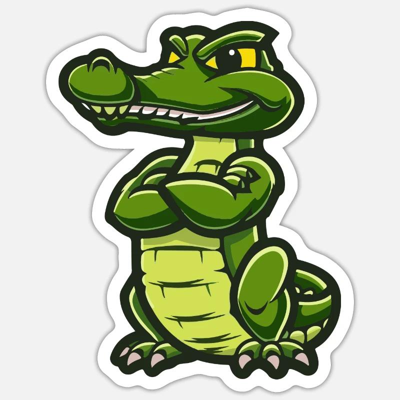 Alligator Comic Sticker size S (10 x 10 cm)