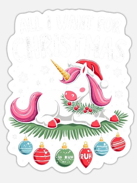 Weihnachts Shirt Christmas Weihnachten - Sticker Größe S (10 x 10 cm) - Mattweiß