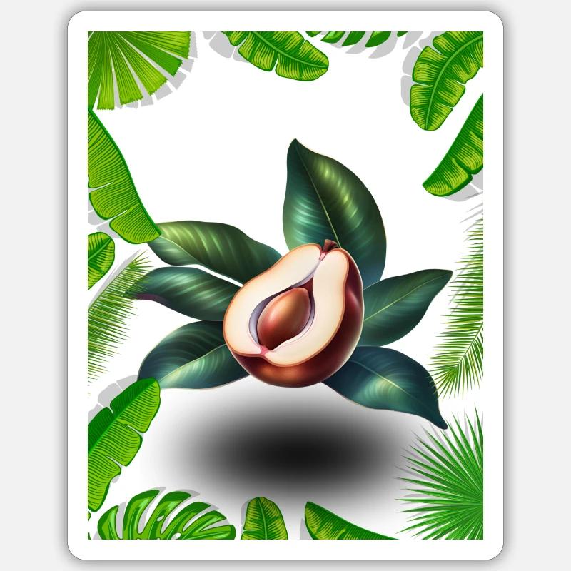 Sapodilla - Sticker Größe S (10 x 10 cm) - Mattweiß