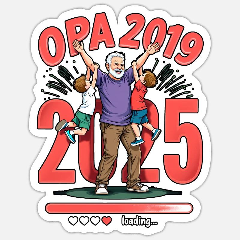 Opa Loading - 2019/2015 Sticker Größe S (10 x 10 cm)