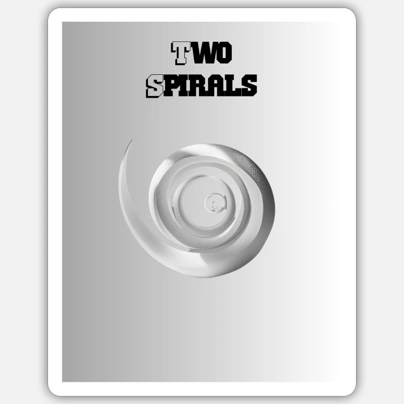 Two Spirals- Spirale Sticker taille S (10 x 10 cm)