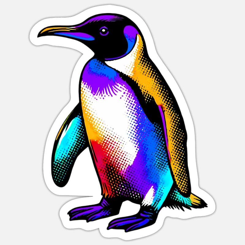 Penguin - Sticker size S (10 x 10 cm) - white matte