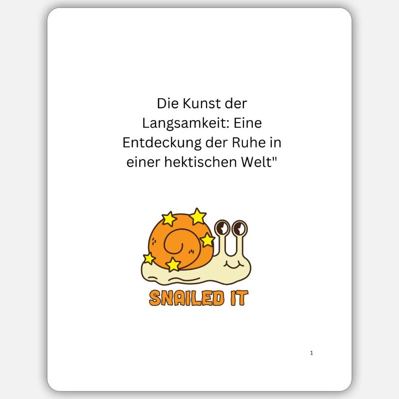 Die Kunst der Langsamkeit im Alltag Sticker Größe S (10 x 10 cm)