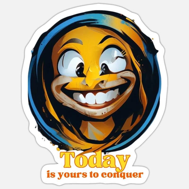 is yours to conquer - Sticker size S (10 x 10 cm) - white matte