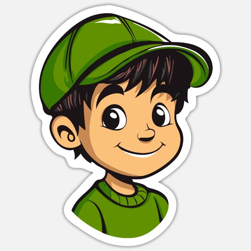 Student rascal boy Sticker size S (10 x 10 cm)