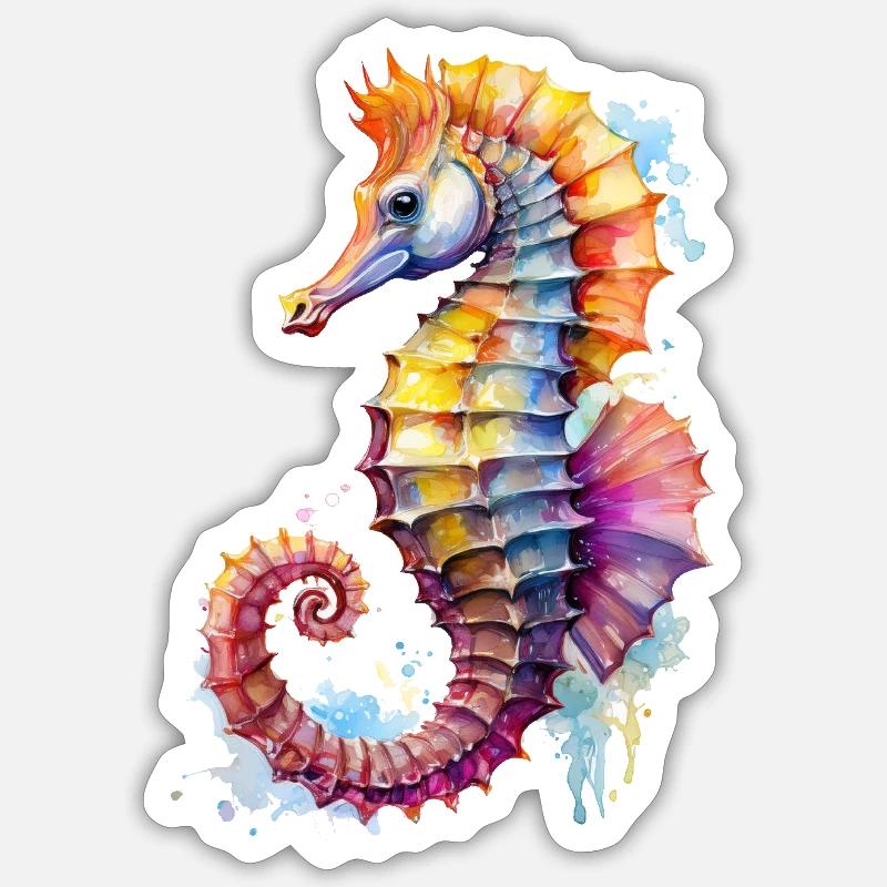 Seepferdchen Sticker Größe S (10 x 10 cm)