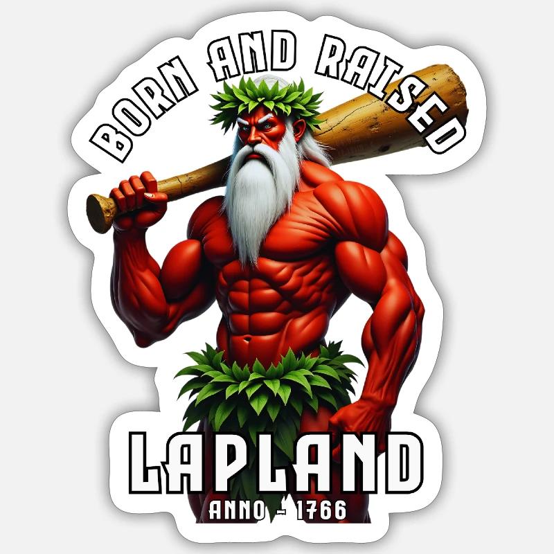 Der wilde Mann Sticker Größe S (10 x 10 cm)