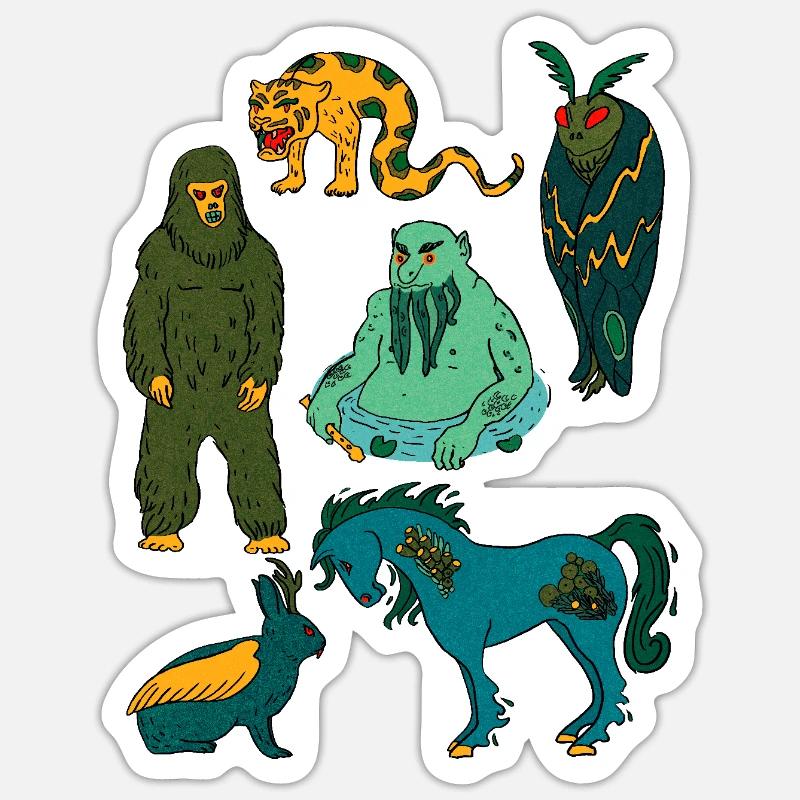Mythical Creatures_Collection Print - Sticker size S (10 x 10 cm) - white matte