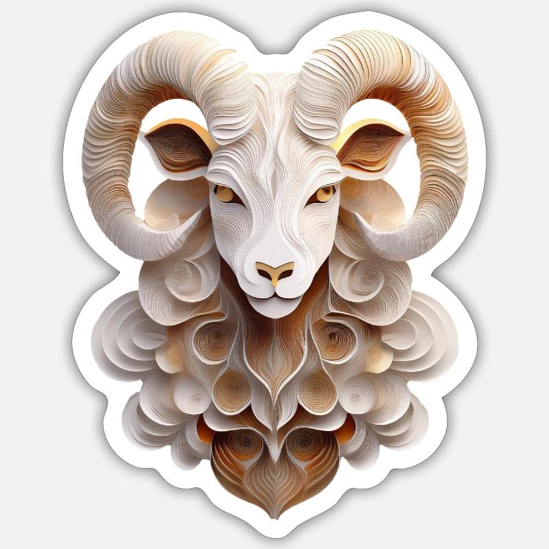 Sternzeichen Widder Sticker Größe S (10 x 10 cm)