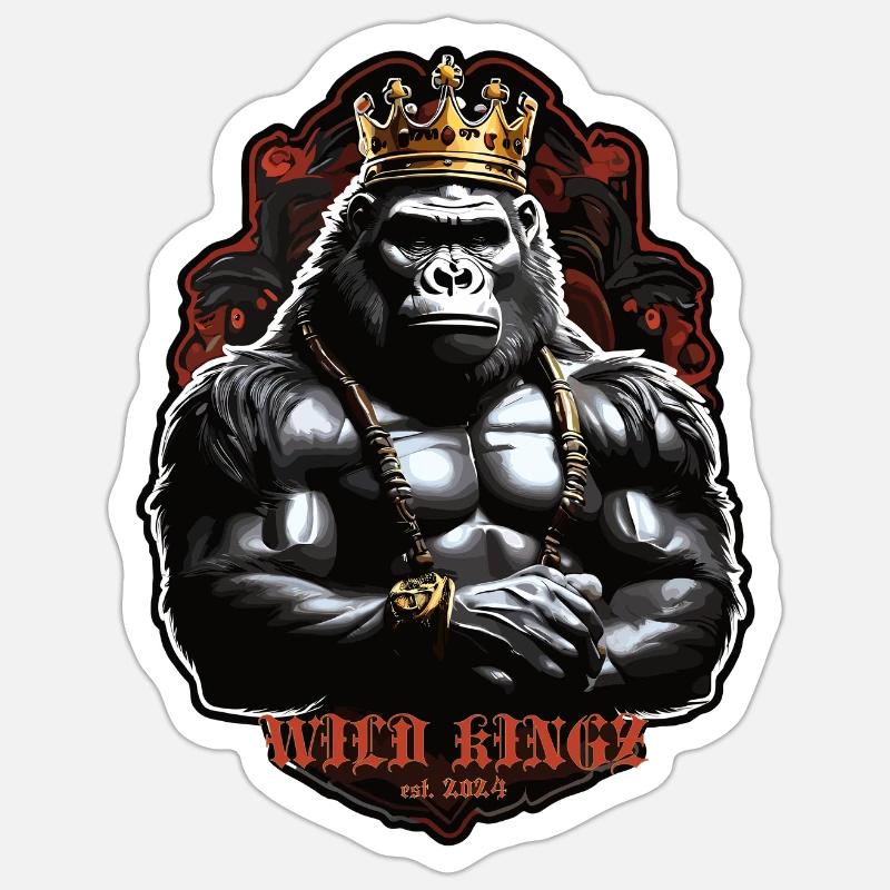 Gorilla Sticker Größe S (10 x 10 cm)
