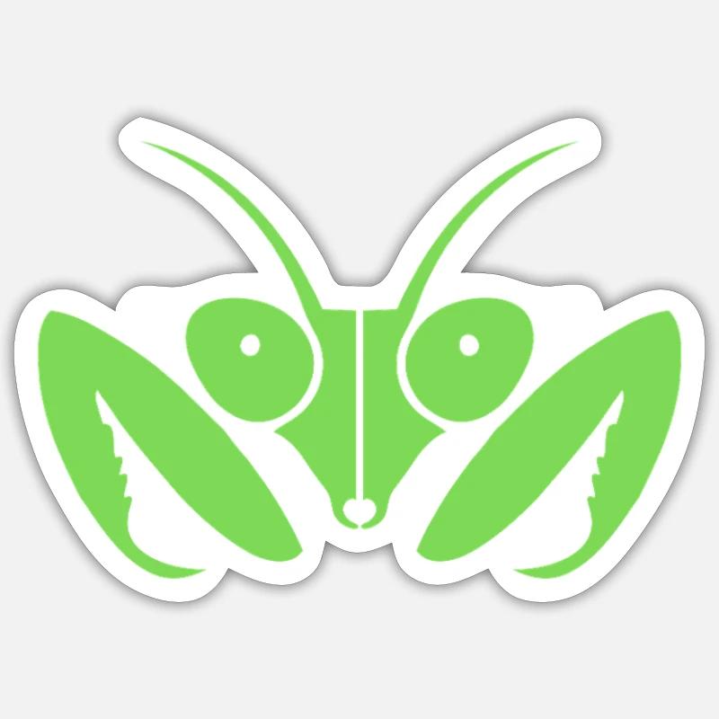 Fascinating praying mantis - Sticker size S (10 x 10 cm) - white matte