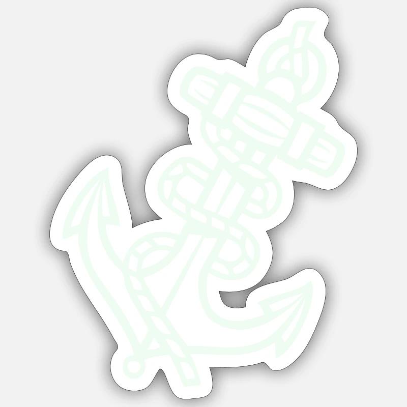Anchor icon - Sticker size S (10 x 10 cm) - white matte