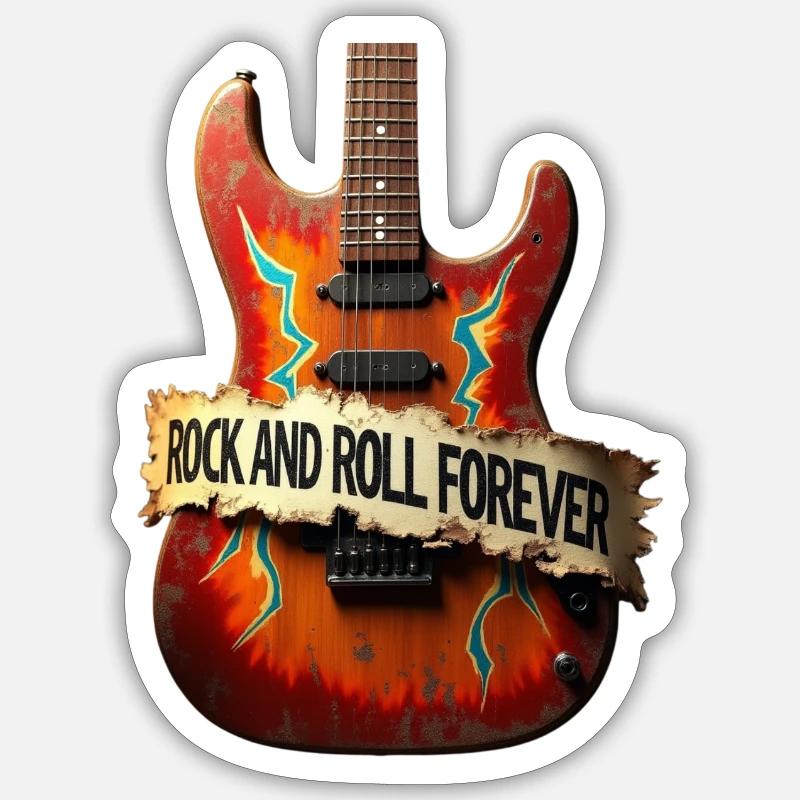 Rock and Roll Forever Sticker size S (10 x 10 cm)