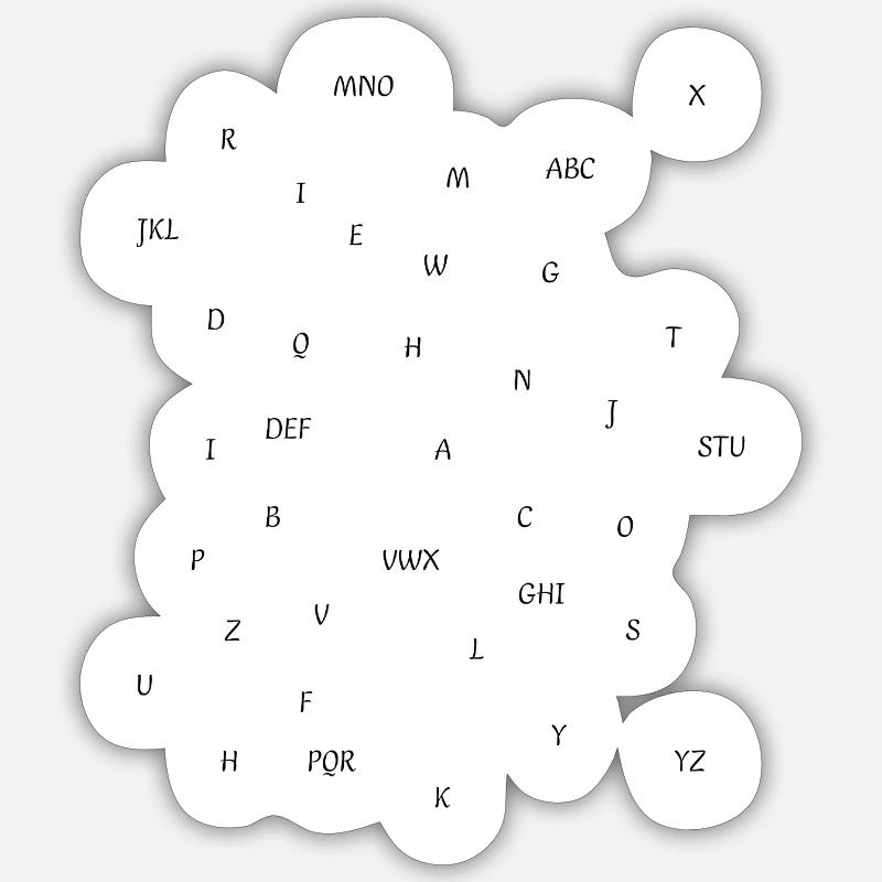 Das ABC ... Sticker Größe S (10 x 10 cm)