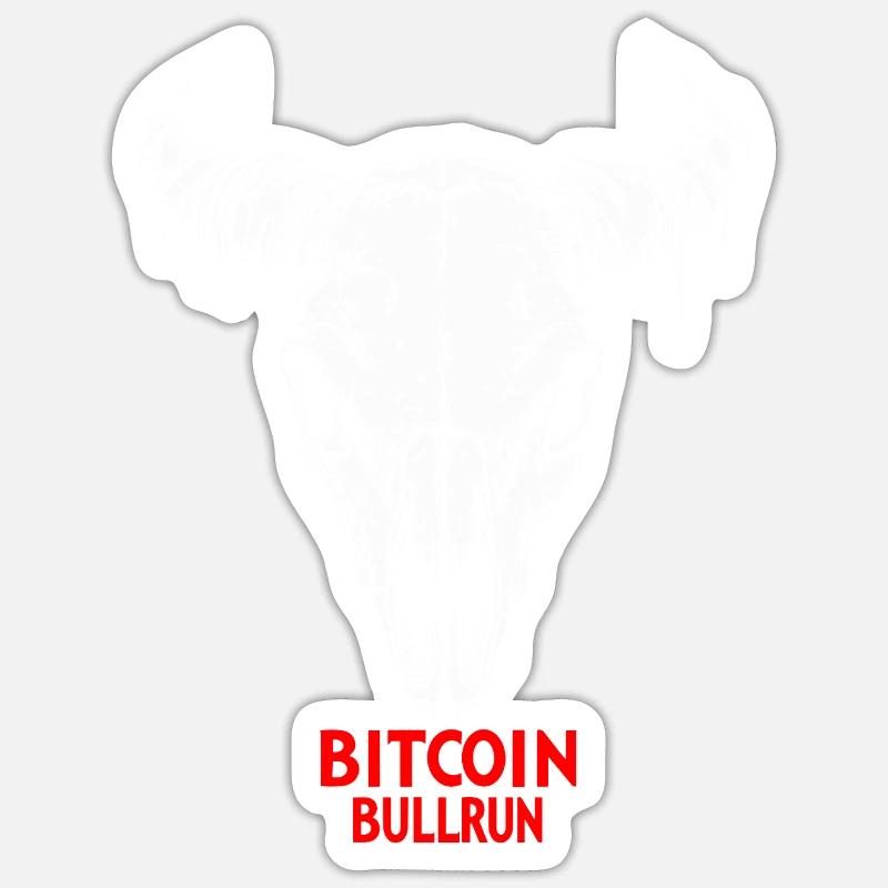 Bitcon Bullrun Skull BTC Crypto Sticker Größe S (10 x 10 cm)